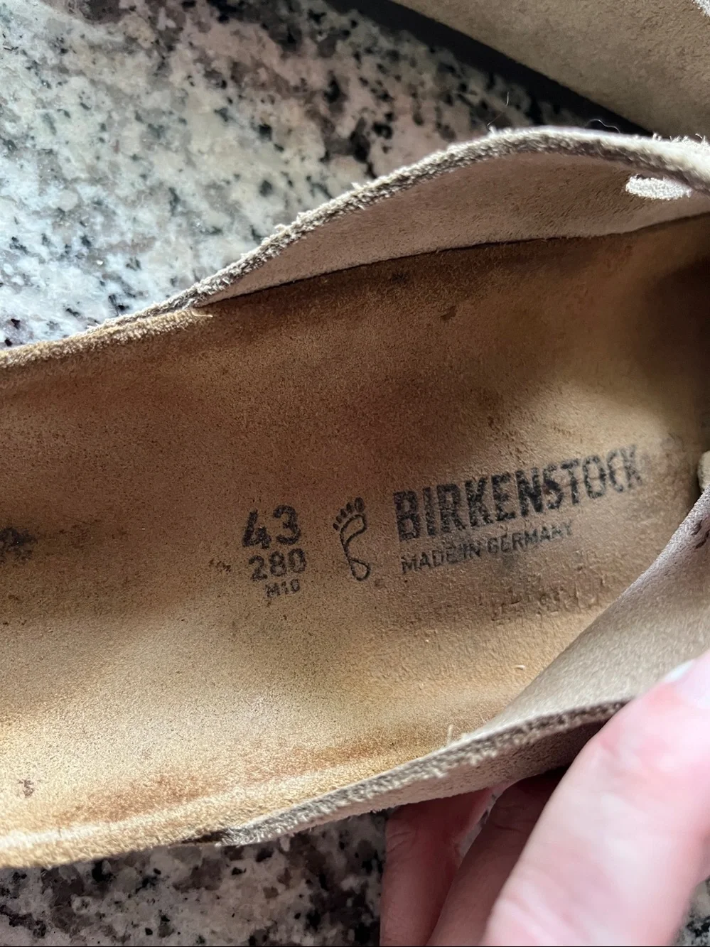 Birkenstock Men’s Suede Two-Strap Sandals in Light Brown
